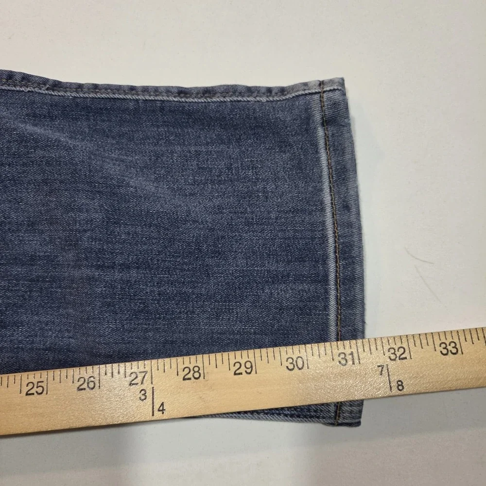 DUER L2X Relaxed Taper Jeans Med Wash Denim Cotton Blend 5-Pocket Mens 33X31